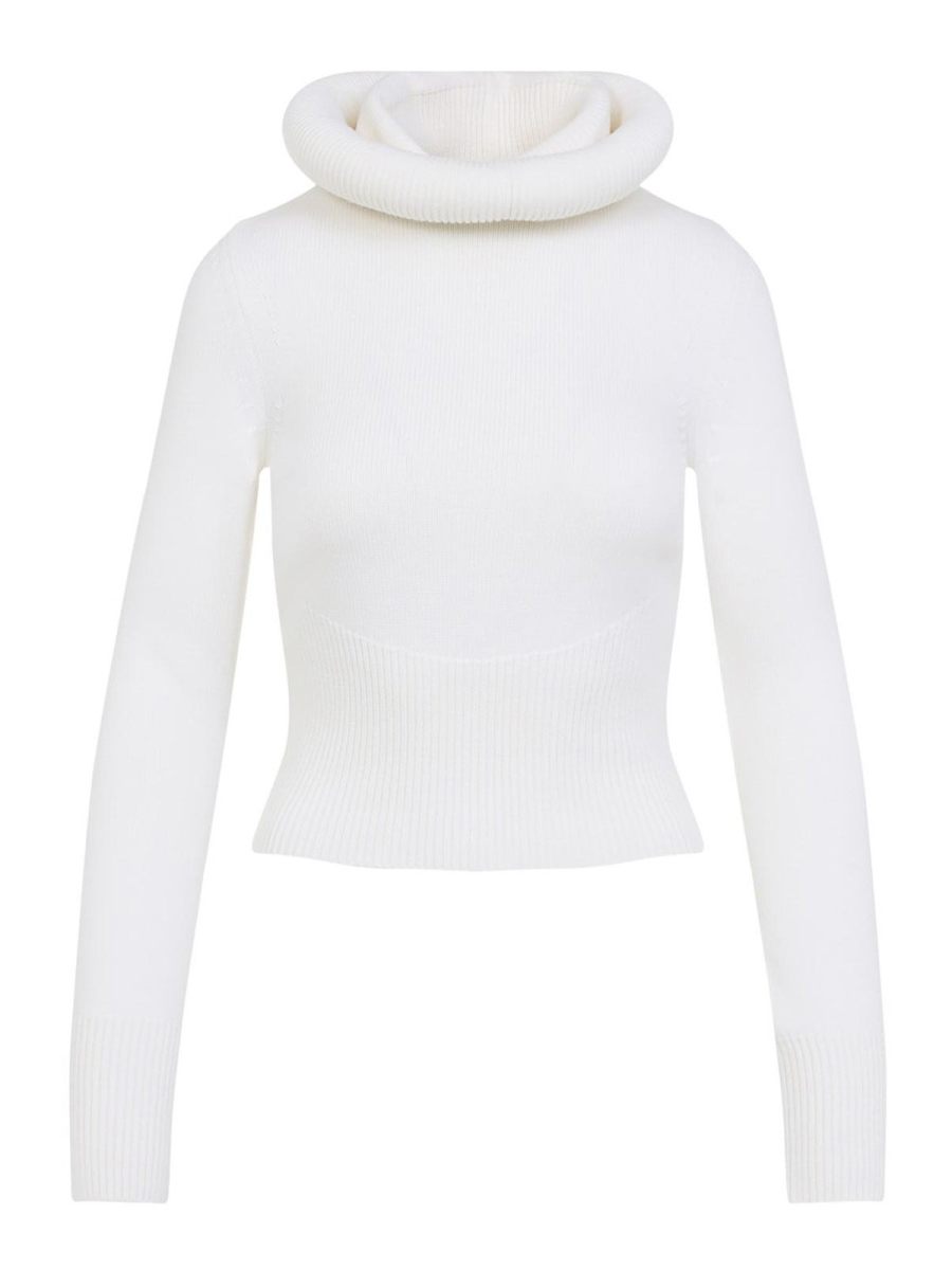 Alaïa Pull Col Rond - Blanc