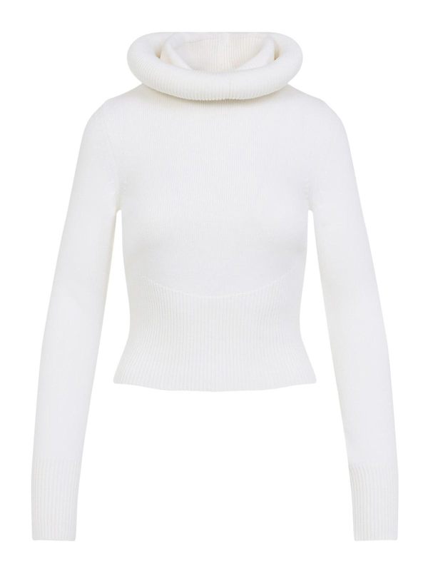 Alaïa Pull Col Rond - Blanc