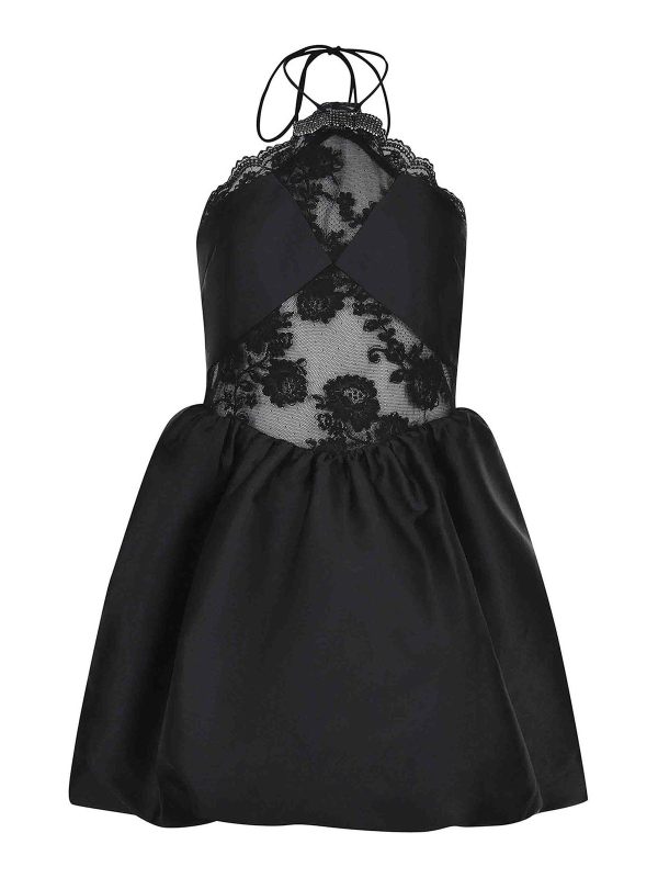 Self Portrait Robe Au Genou - Noir