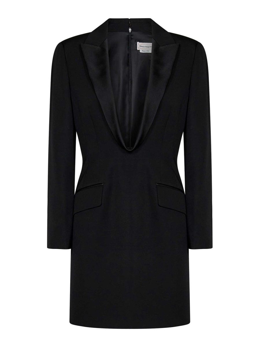Alexander Mcqueen Robe Courte - Noir
