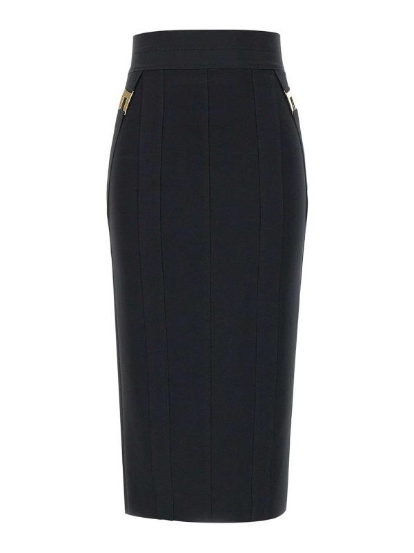 Elisabetta Franchi Jupe Midi - Noir