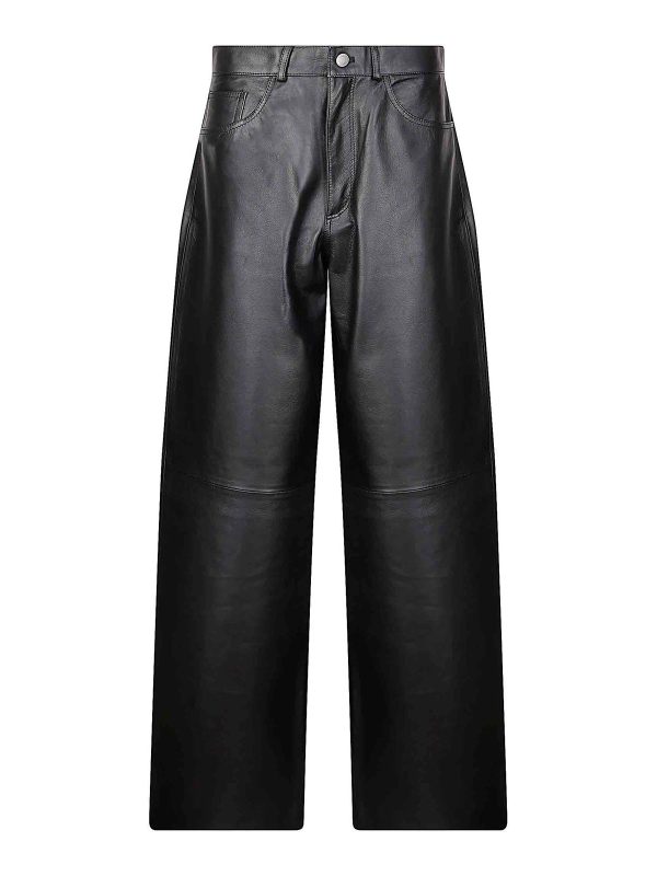 Haikure Pantalons En Cuir - Noir