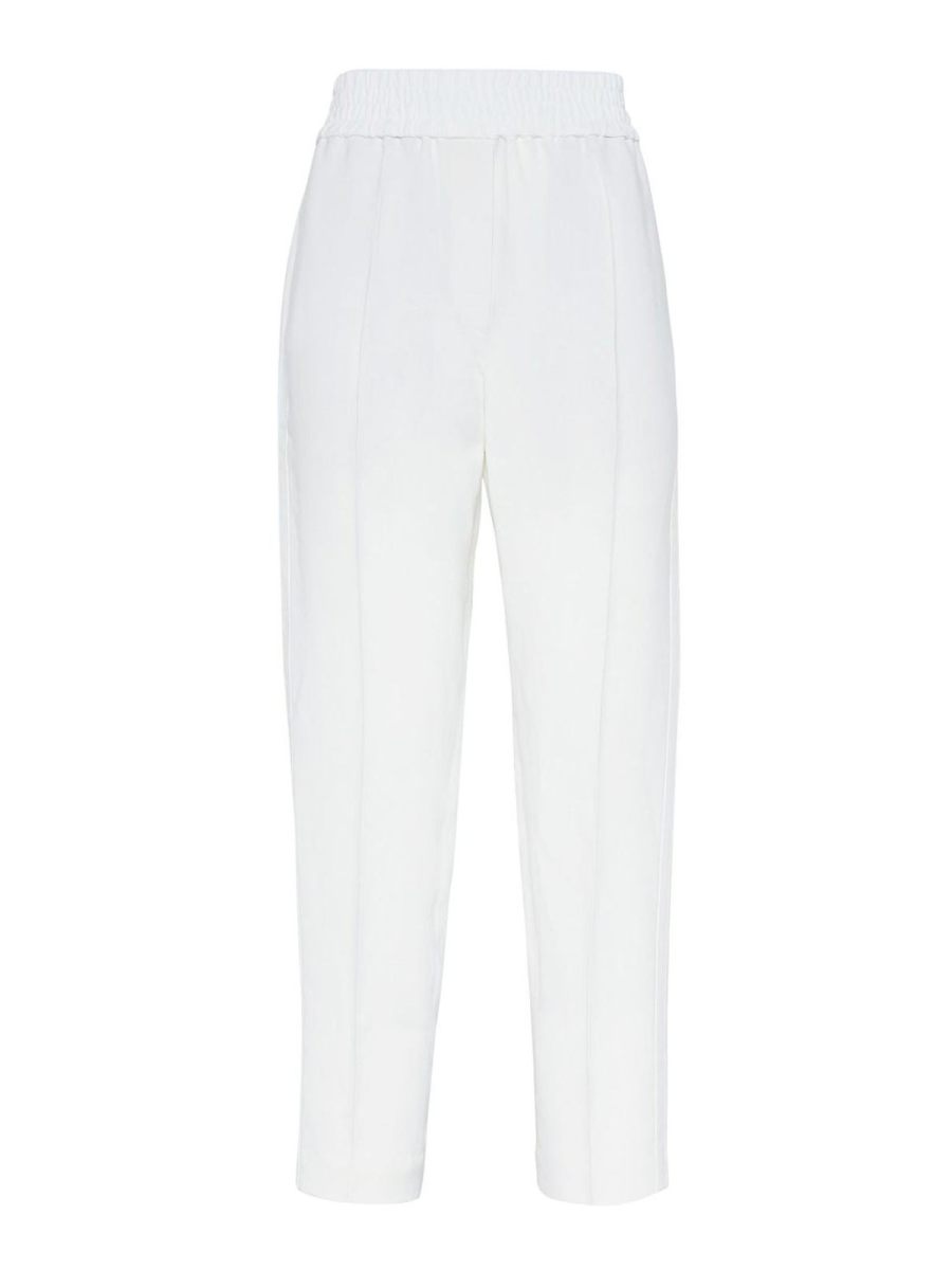 Brunello Cucinelli Pantalons Décontractés - Blanc