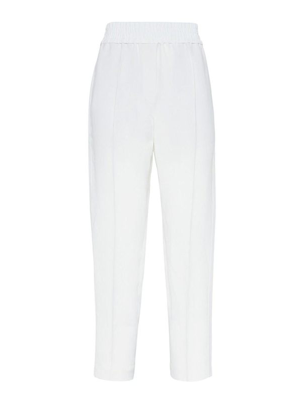 Brunello Cucinelli Pantalons Décontractés - Blanc