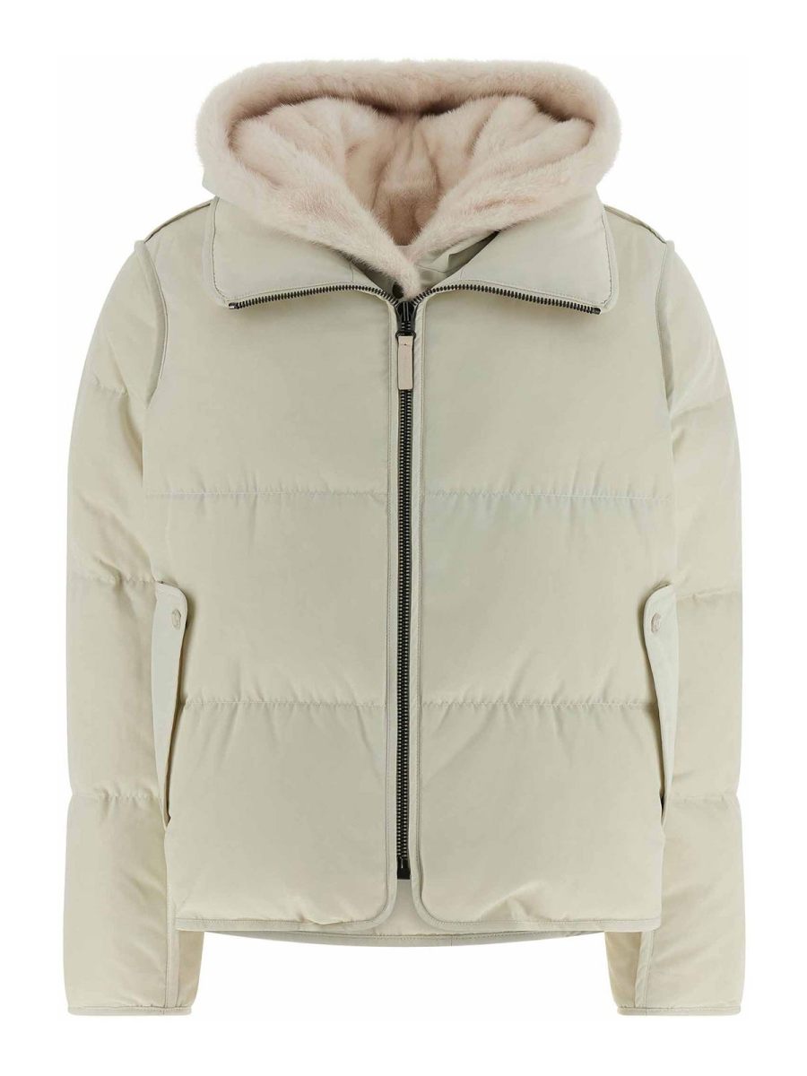 Yves Salomon Veste Casual - Blanc