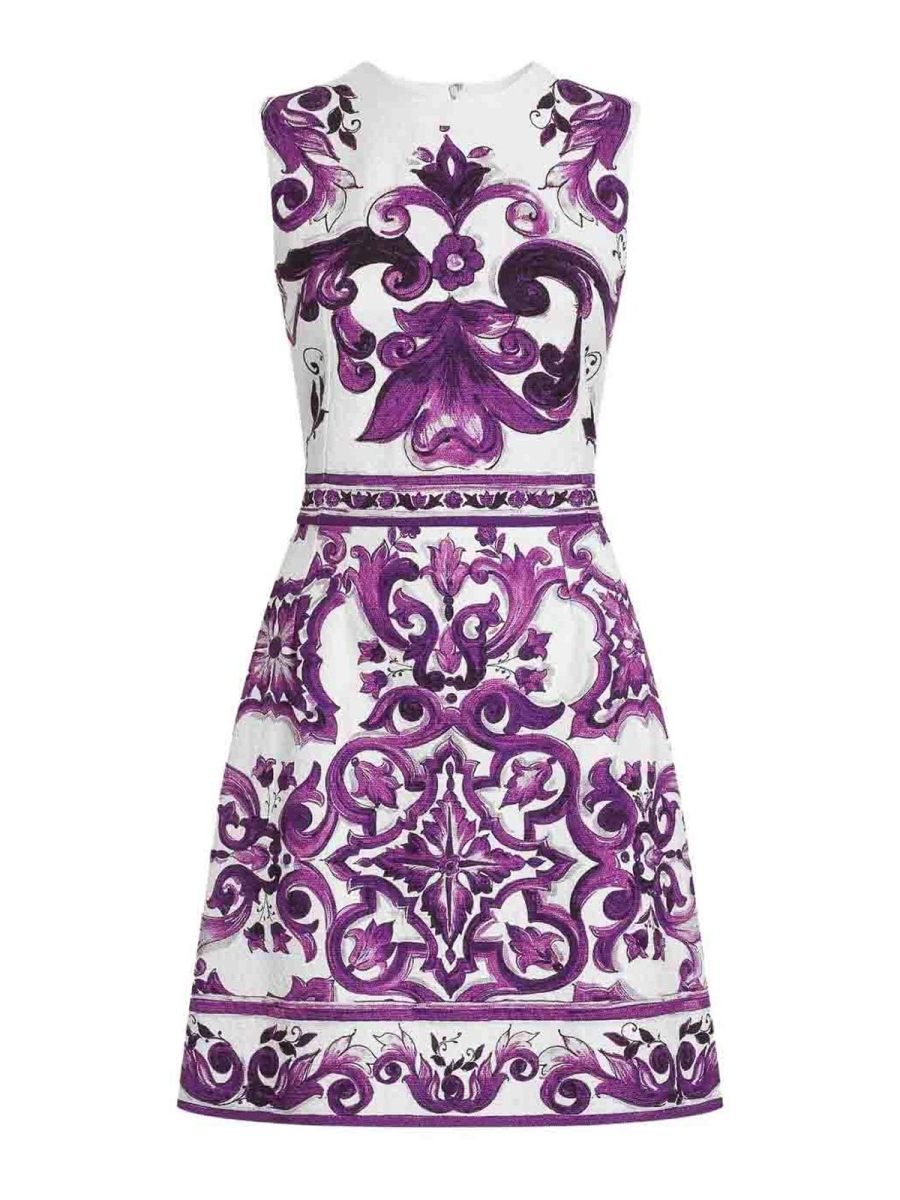 Dolce & Gabbana Robe Au Genou - Blanc