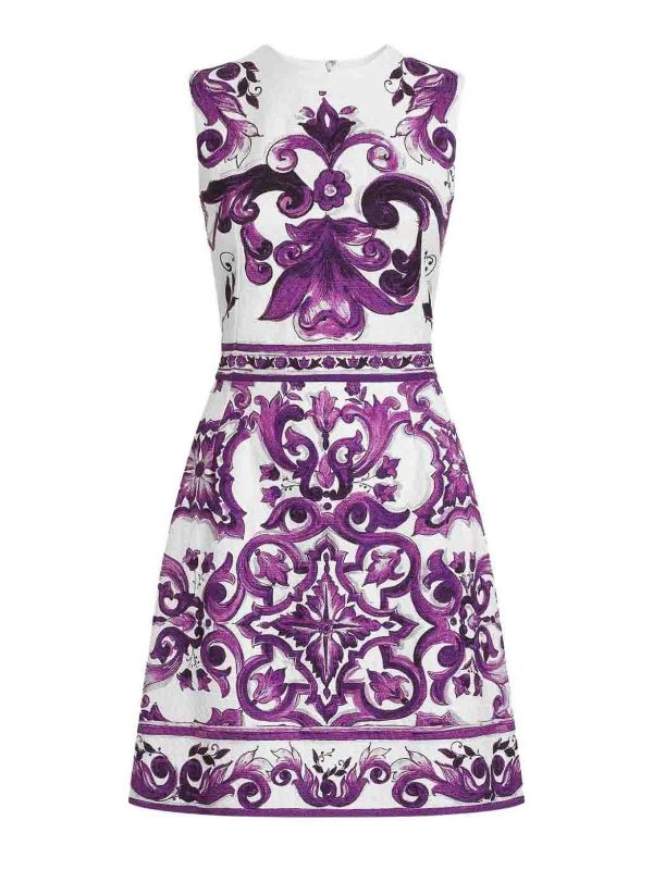 Dolce & Gabbana Robe Au Genou - Blanc