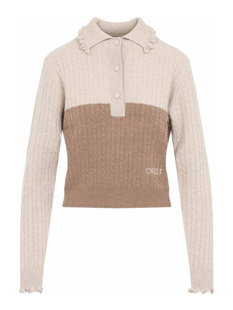 Chloe' Pull Col Rond - Marron