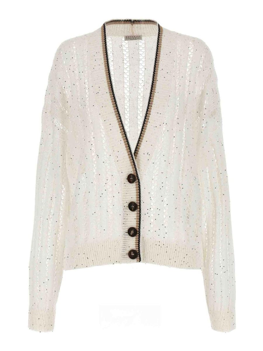 Brunello Cucinelli Cardigan - Blanc