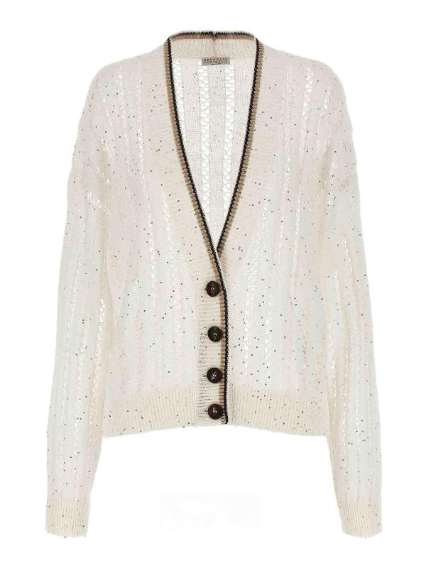 Brunello Cucinelli Cardigan - Blanc