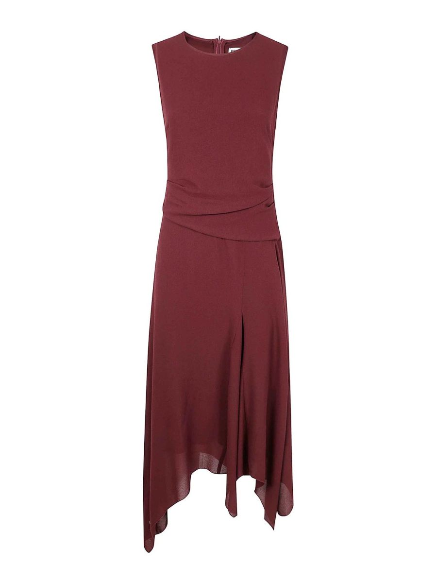 Essentiel Antwerp Robe Au Genou - Rouge