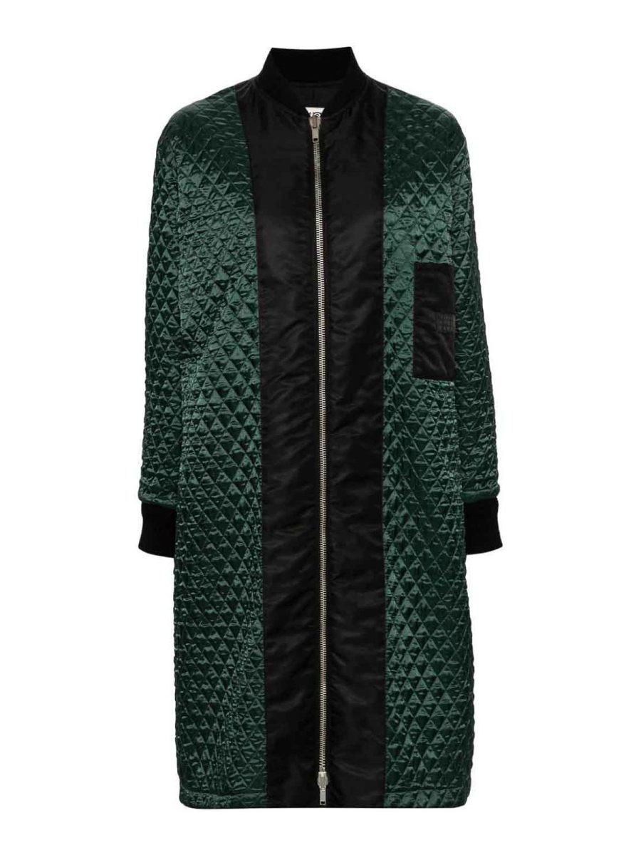 MM6 Maison Margiela Manteau Court - Vert
