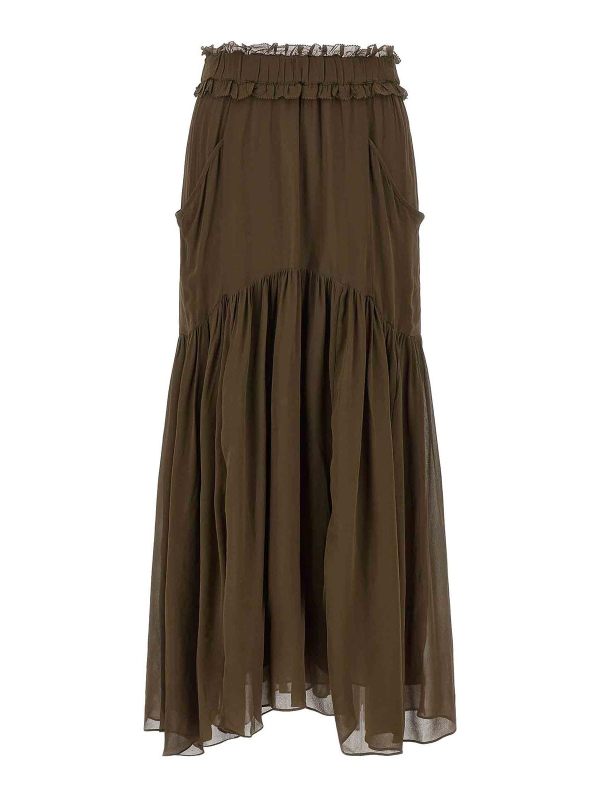 Isabel Marant Etoile Jupe Midi - Vert