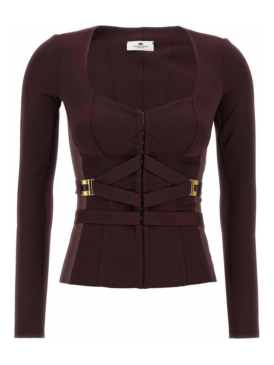 Elisabetta Franchi Blazer - Rouge Brun