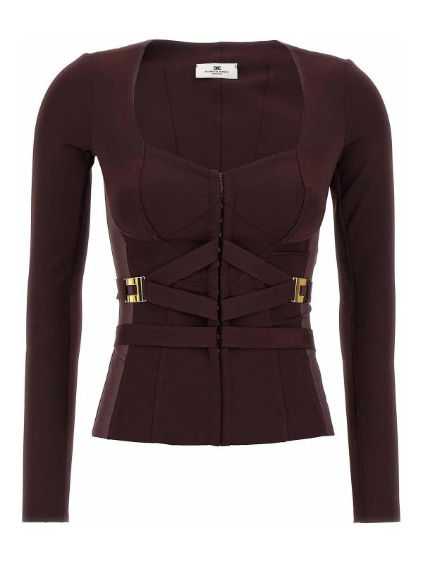 Elisabetta Franchi Blazer - Rouge Brun
