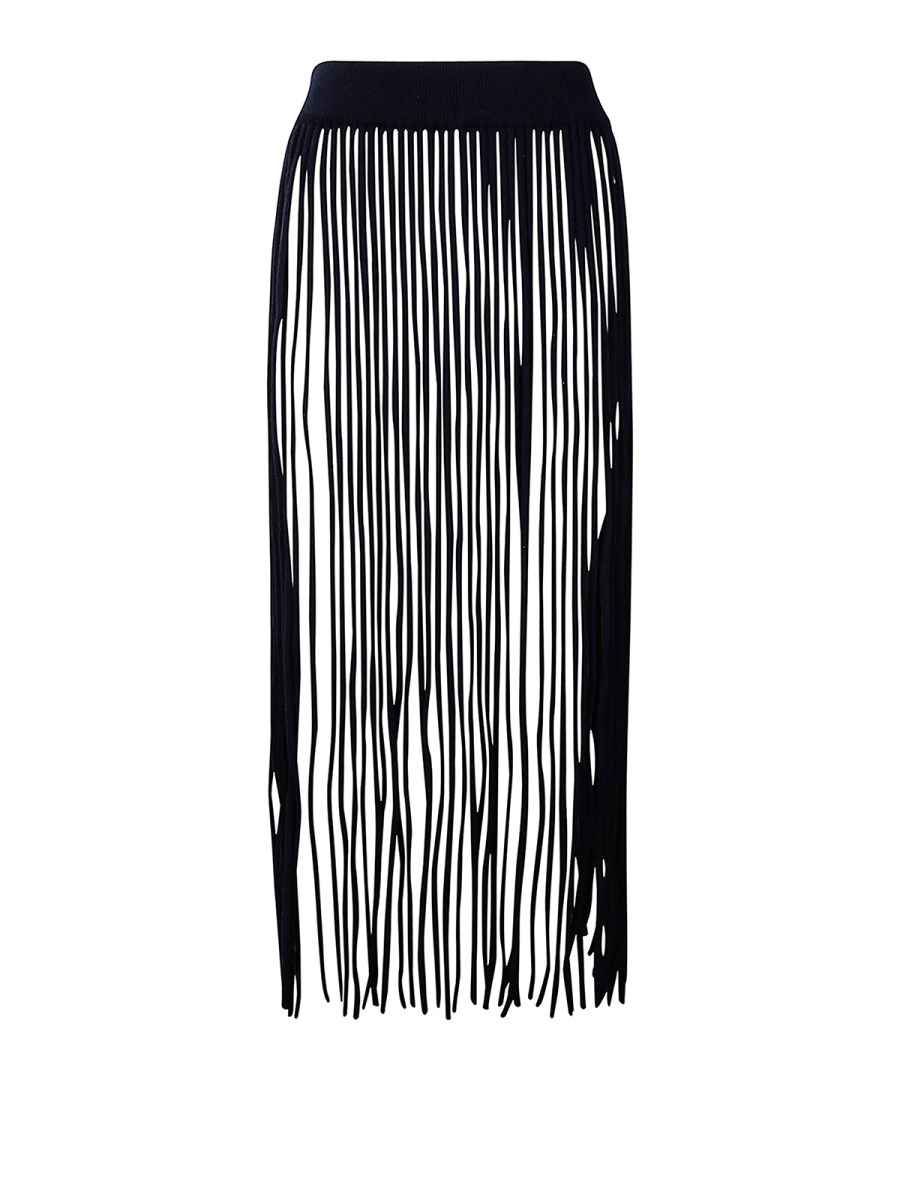 Extreme Cashmere Jupe longue à frang