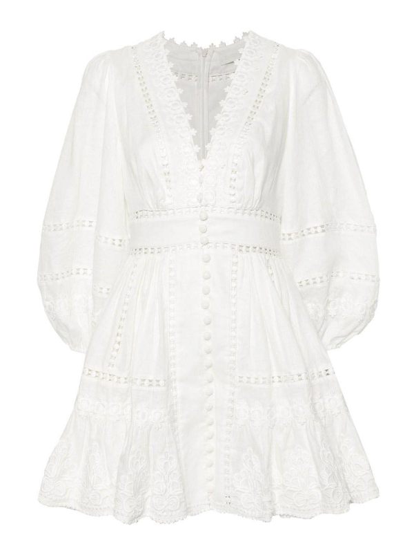 Zimmermann Robe Courte - Blanc