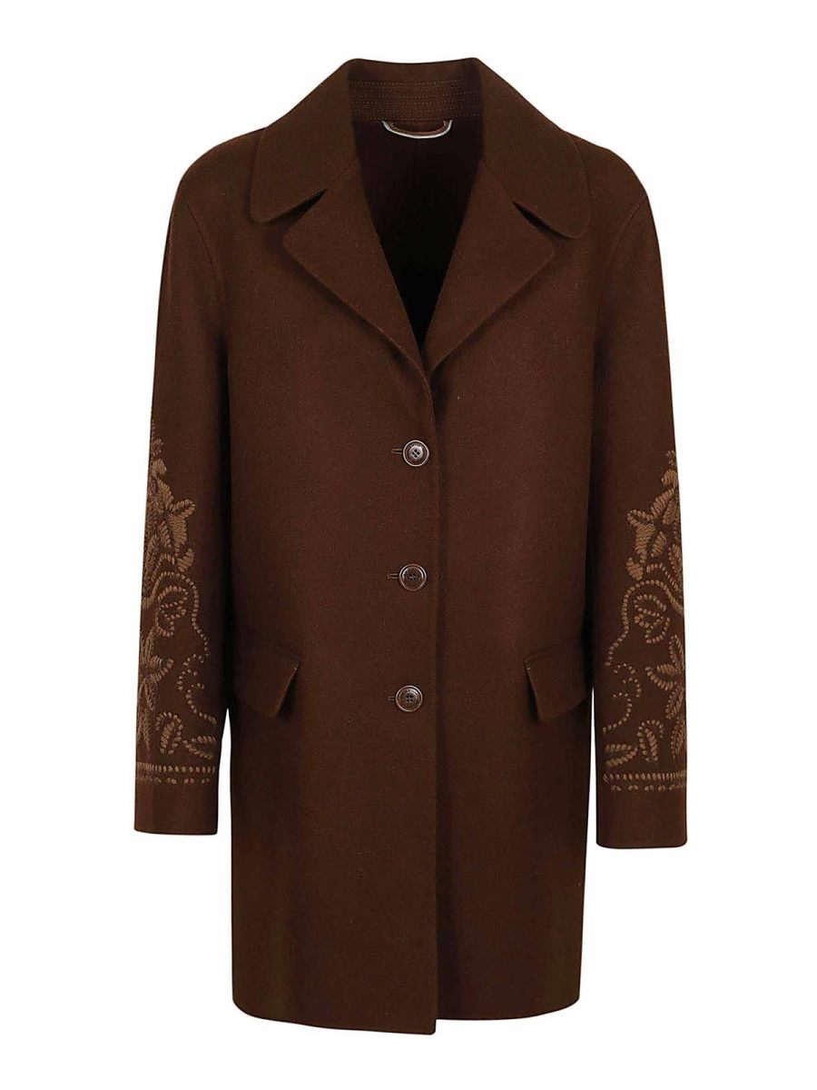 Ermanno Scervino Manteau Court - Marron
