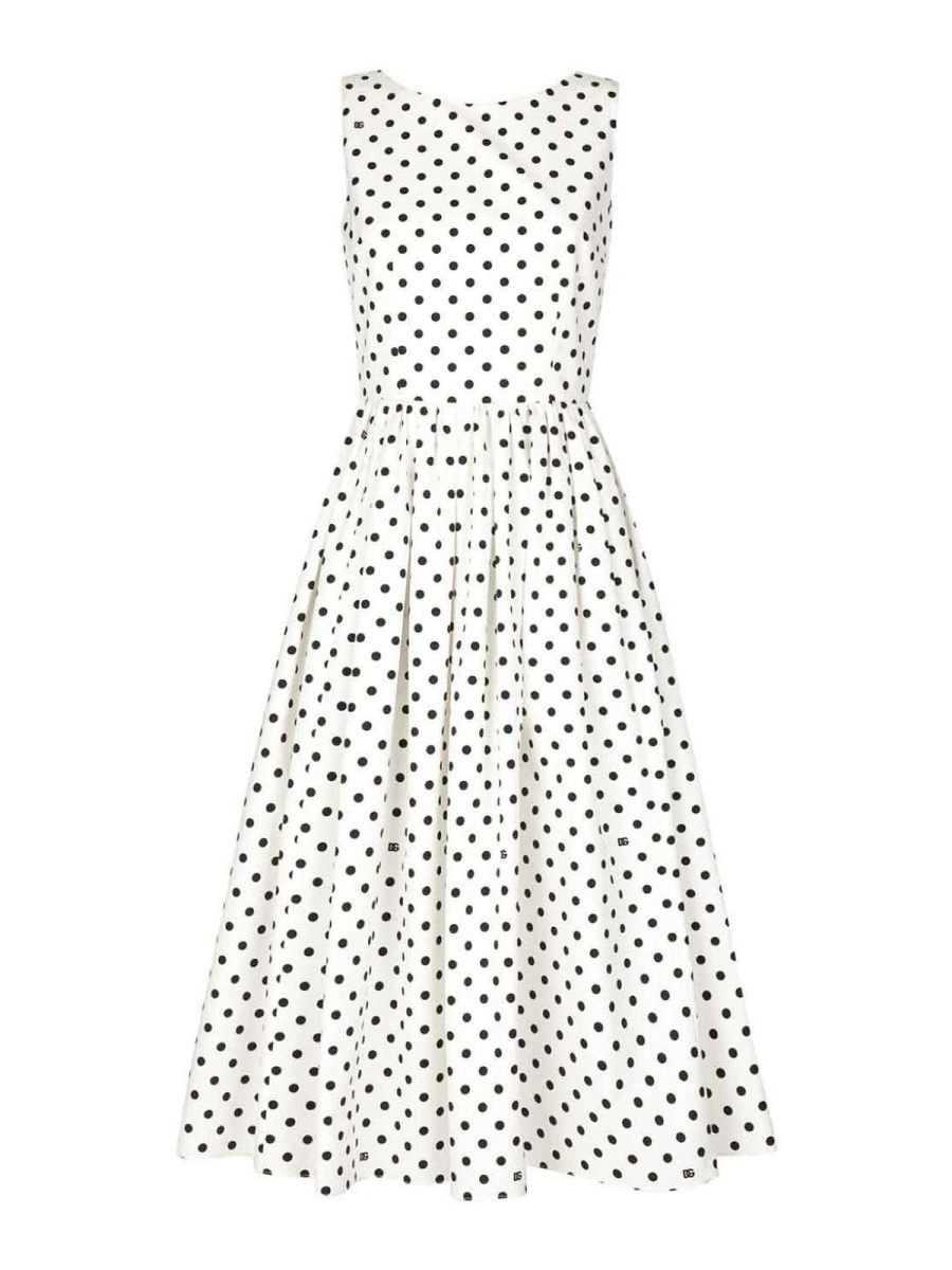 Dolce & Gabbana Robe Au Genou - Blanc
