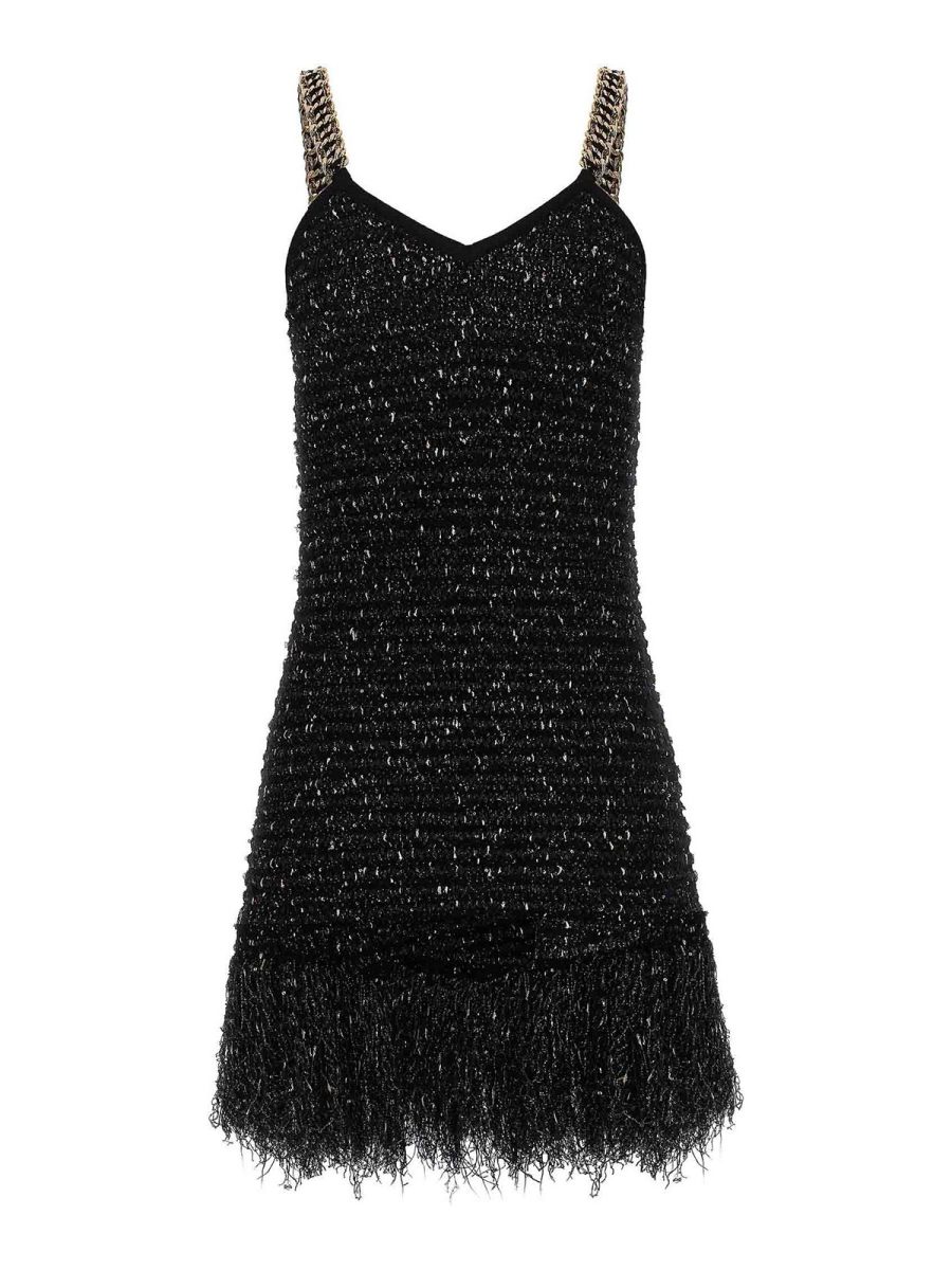 Balmain Robe Au Genou - Noir