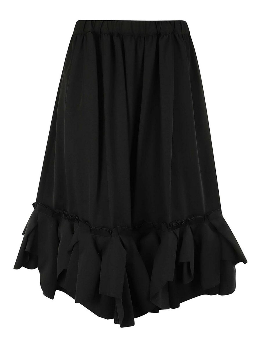Comme Des Garcons Jupe Midi - Noir