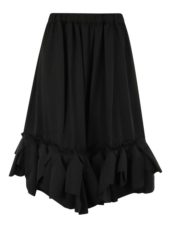 Comme Des Garcons Jupe Midi - Noir