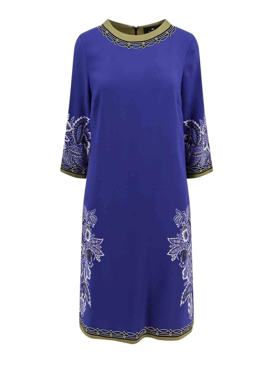 Etro Robe Au Genou - Bleu