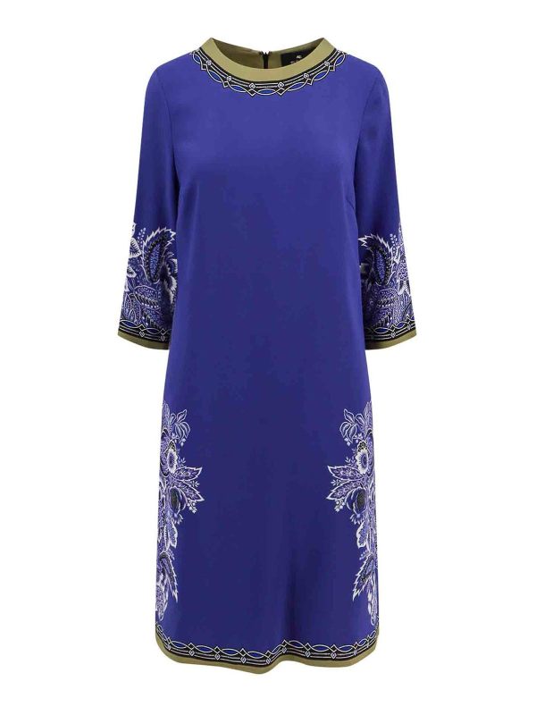 Etro Robe Au Genou - Bleu