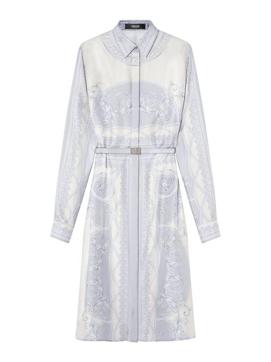 Versace Robe Au Genou - Bleu