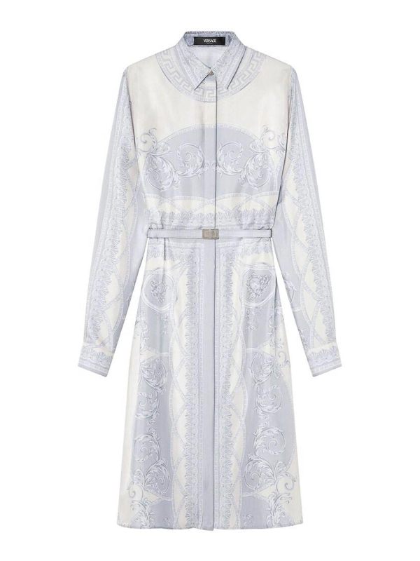 Versace Robe Au Genou - Bleu