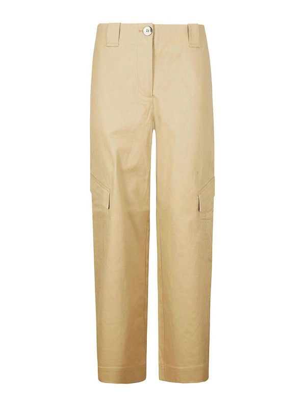 Ganni Pantalons Décontractés - Beige
