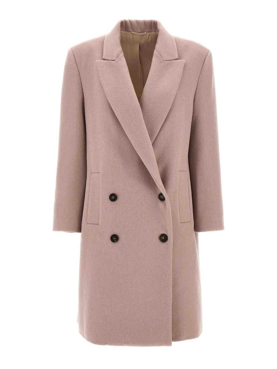 Brunello Cucinelli Manteau Court - Violet