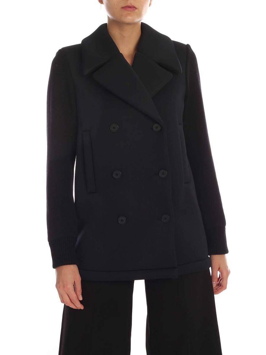Fuzzi Manteau Court - Noir
