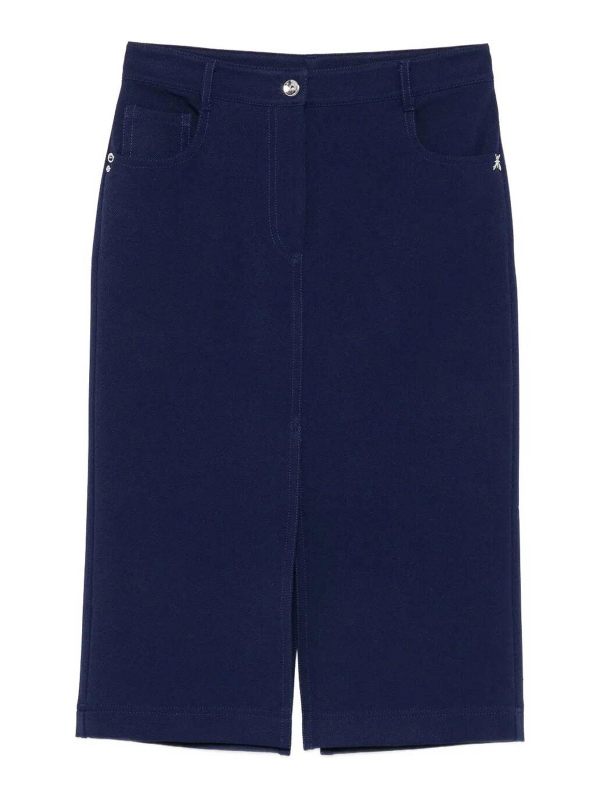 Patrizia Pepe Jupe Midi - Bleu