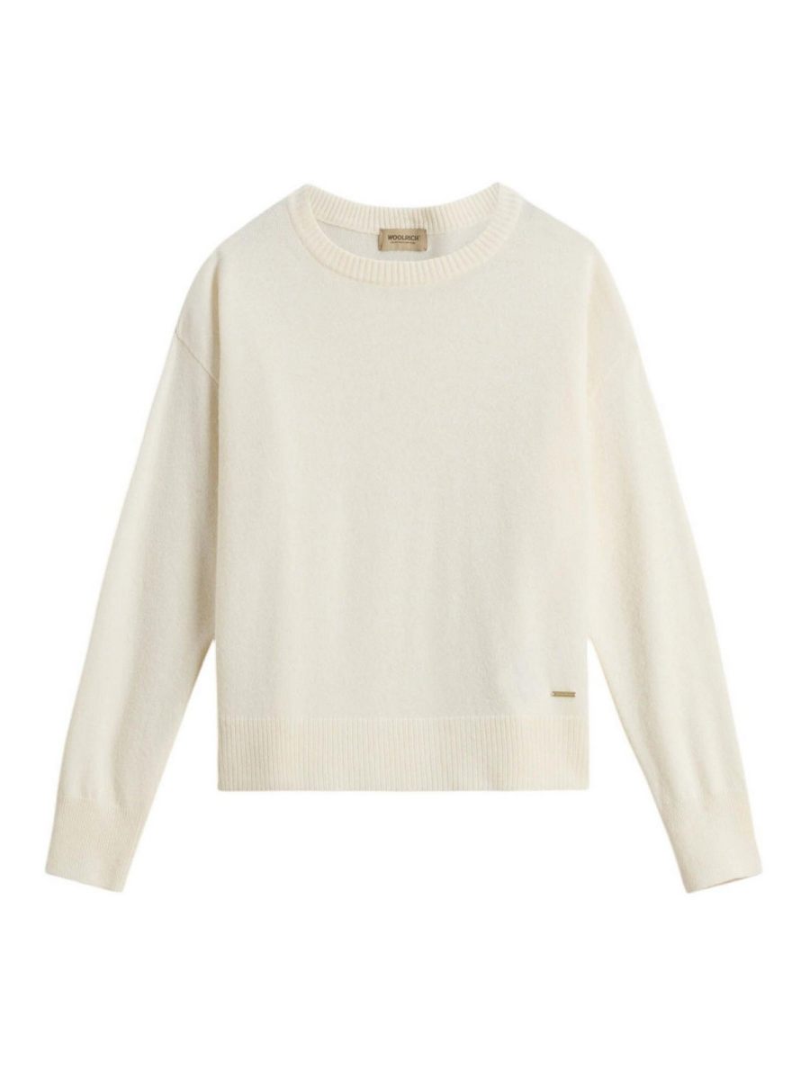 Woolrich Pull Col Rond - Blanc