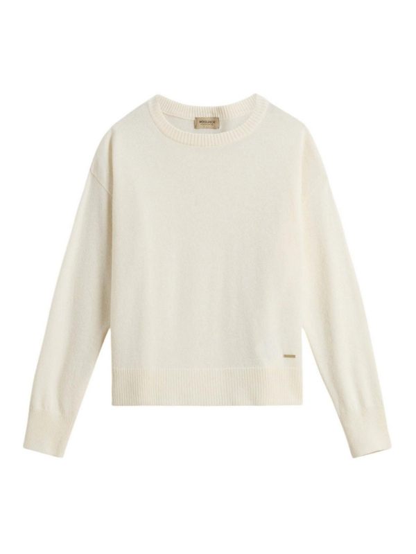 Woolrich Pull Col Rond - Blanc