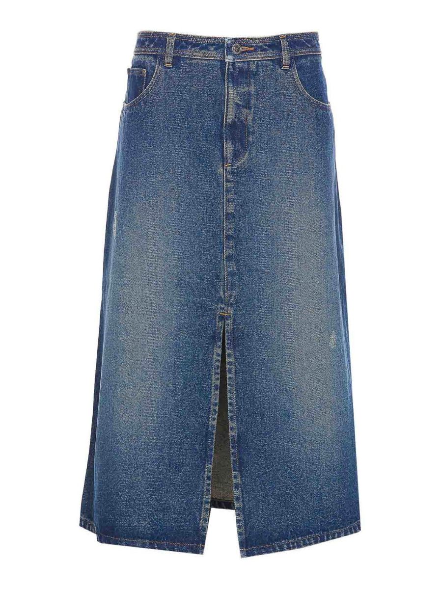 A. P.C. Jupe Midi - Bleu