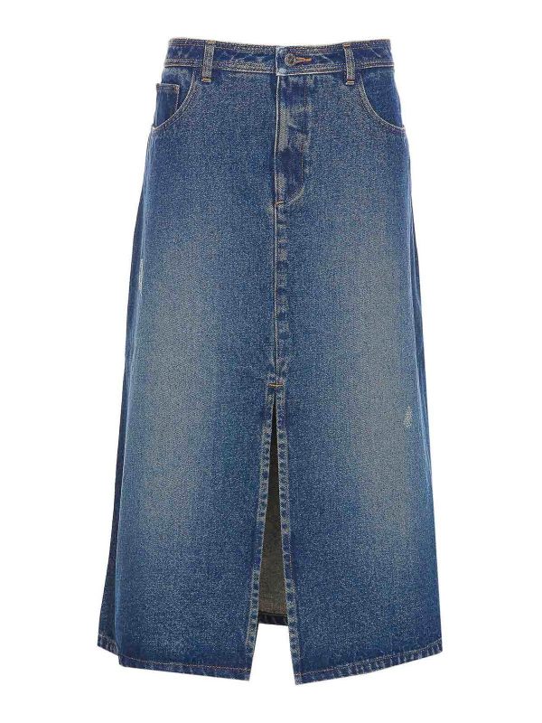 A. P.C. Jupe Midi - Bleu
