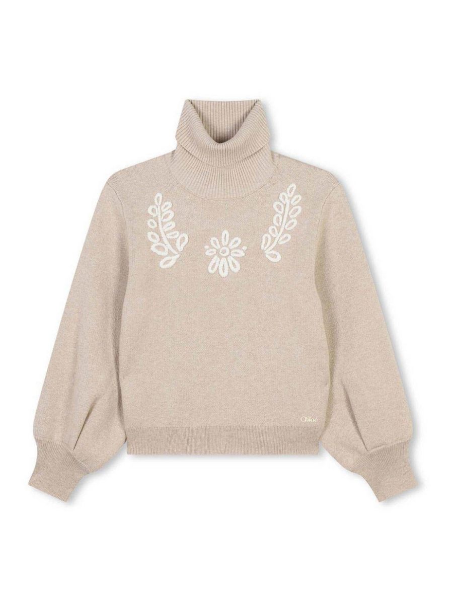 Chloe' Pull Col Rond - Beige