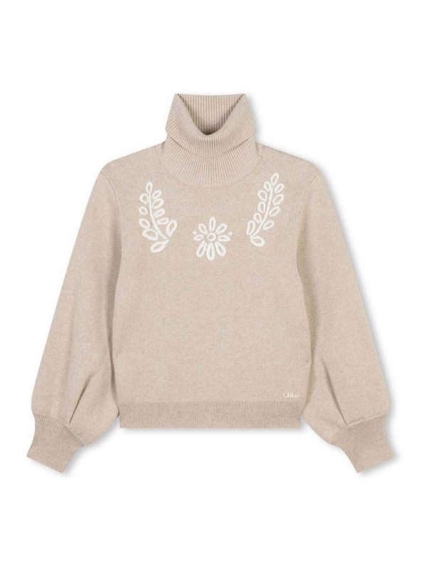 Chloe' Pull Col Rond - Beige