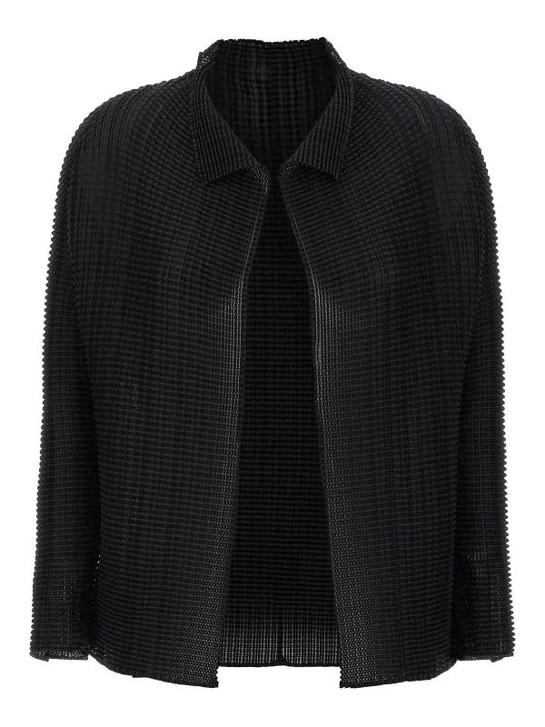Pleats Please Issey Miyake Cardigan - Noir