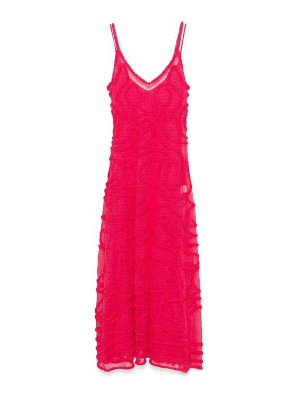 Ulla Johnson Robe Au Genou - Rouge
