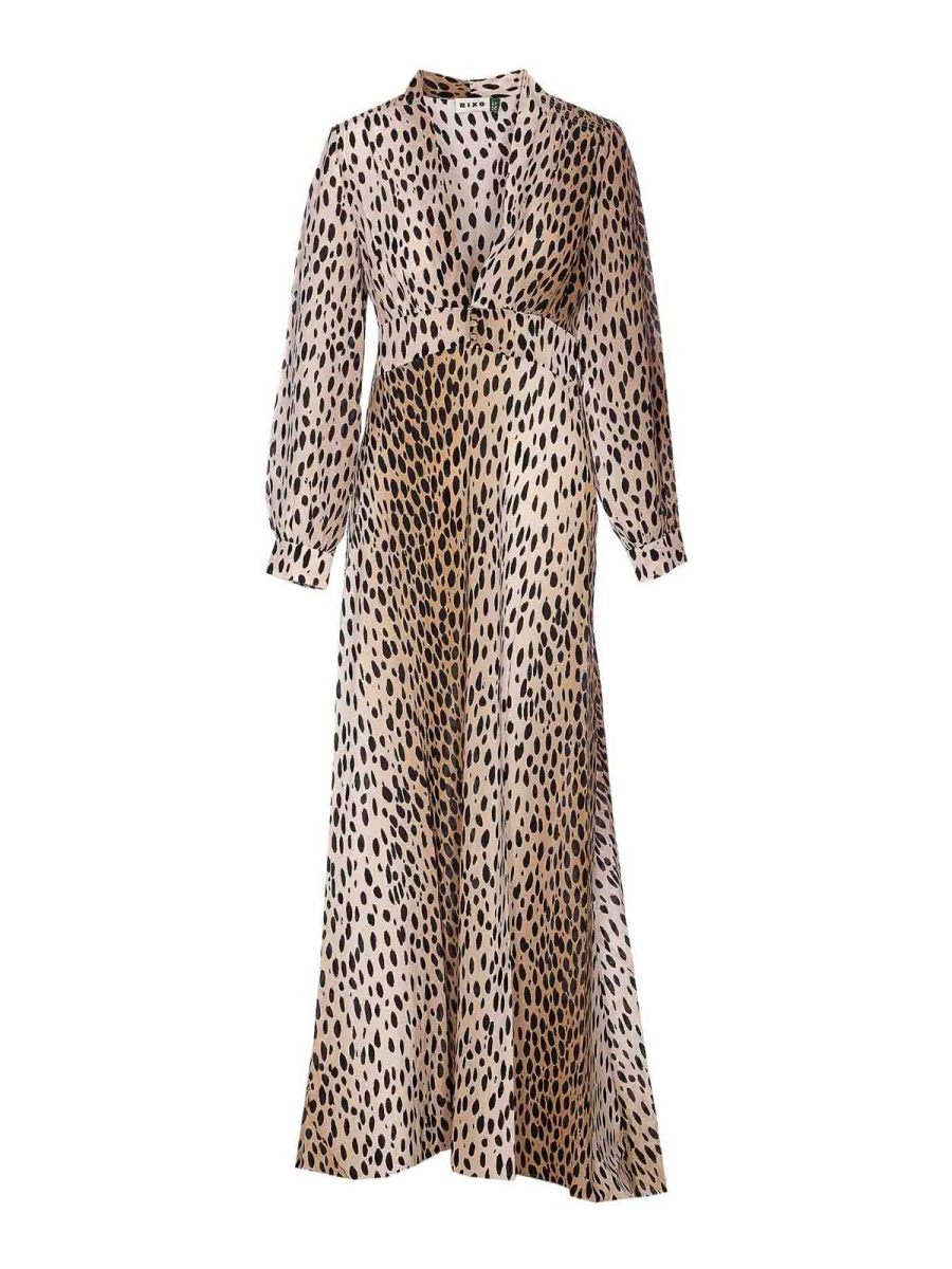 Rixo Robe Au Genou - Beige