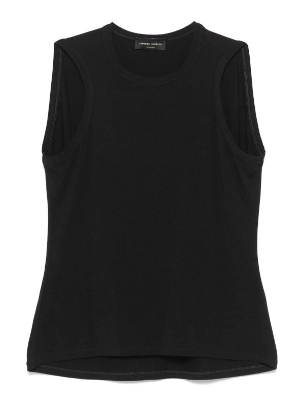 Roberto Collina Top - Noir