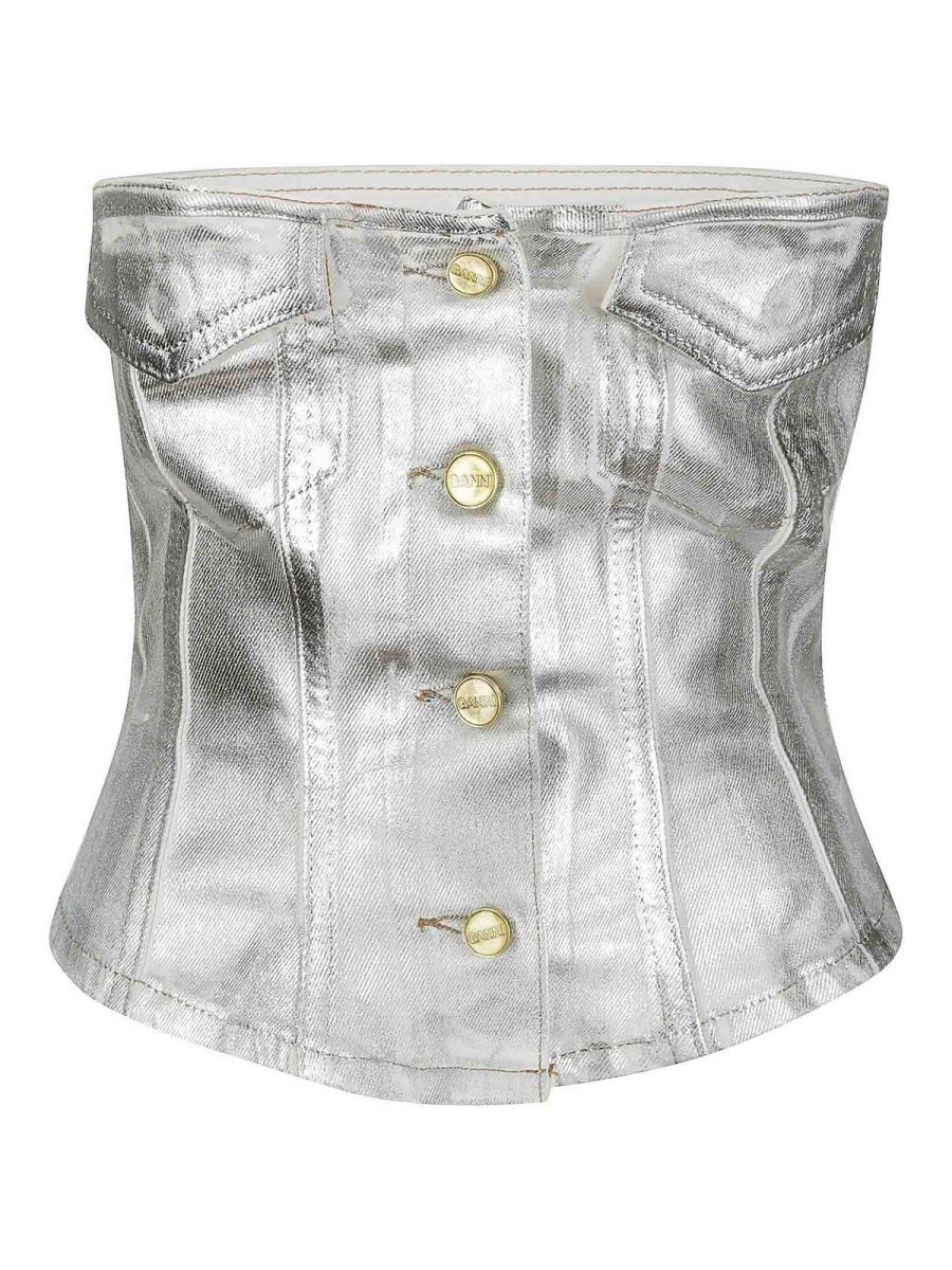 Ganni Top - Blanc