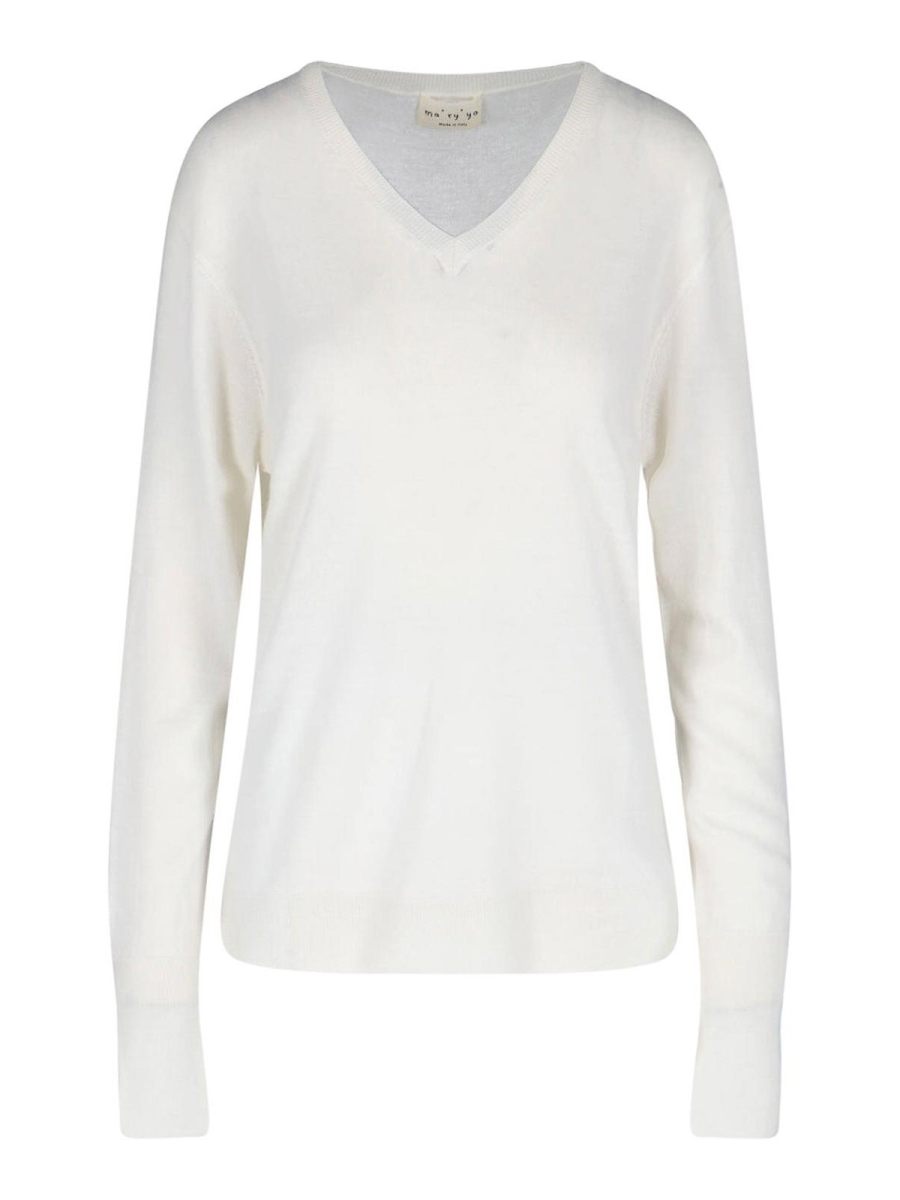 Ma'ry'ya Pull Col Bateau - Blanc