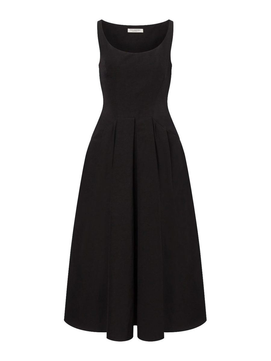 Philosophy di Lorenzo Serafini Robe Au Genou - Noir