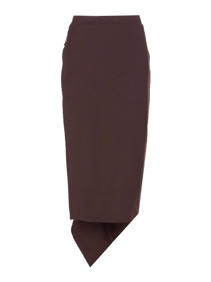 Thelatest Jupe Midi - Marron