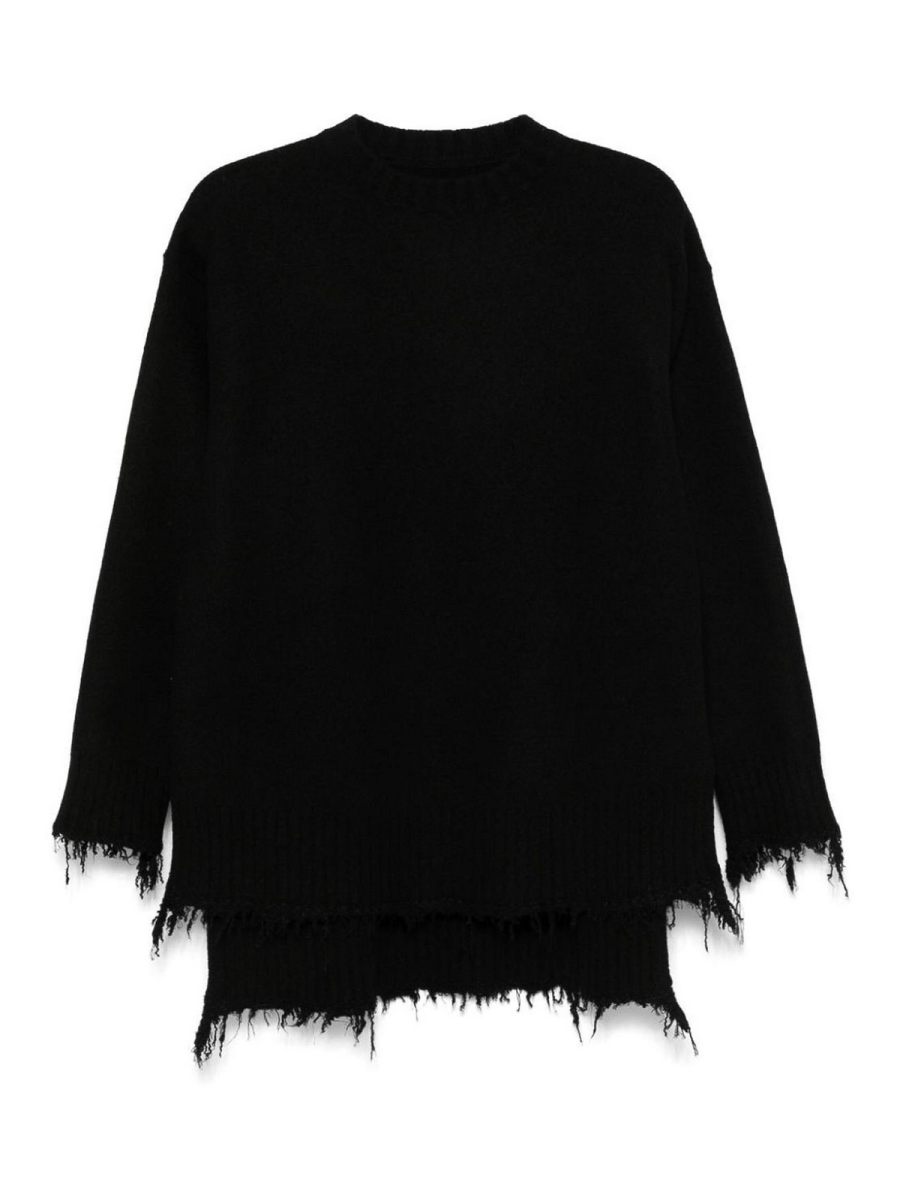 Jil Sander Pull Col Rond - Noir