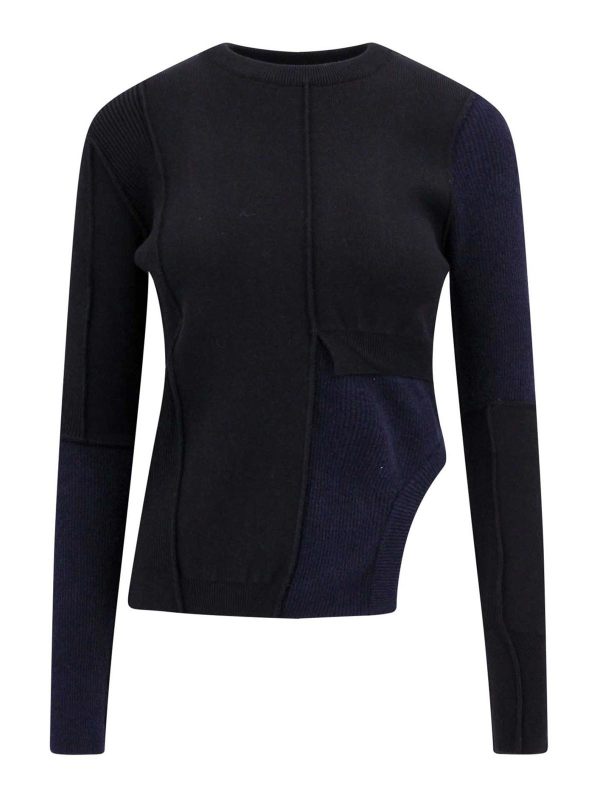 MM6 Maison Margiela Pull Col Rond - Noir